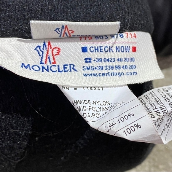 MONCLER Black Long Leather down Puffer Gloves - Picture 10 of 14